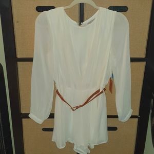 Forever 21 white rompers, size S